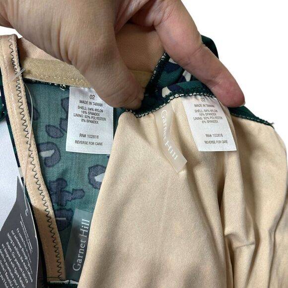 Garnet Hill NWT Bikini Set Women’s Size 2 Leopard High Waist Ruched Swimsuit - Picture 8 of 9